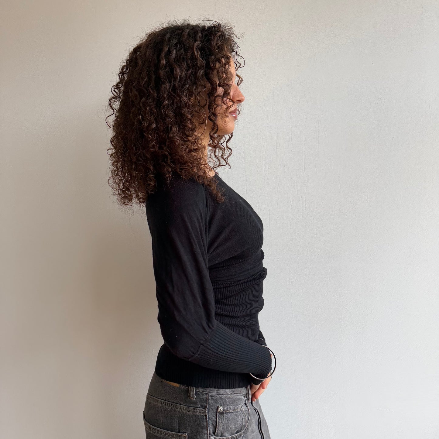 Black slouchy knit - Size M