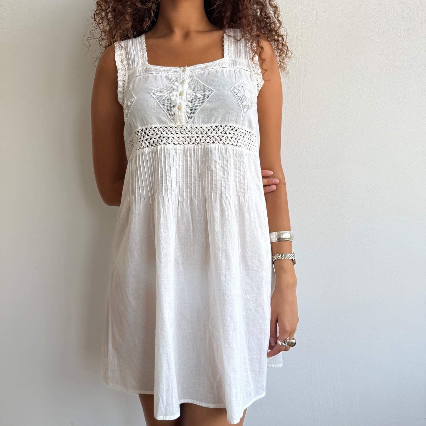 White lace babydoll dress - Size S