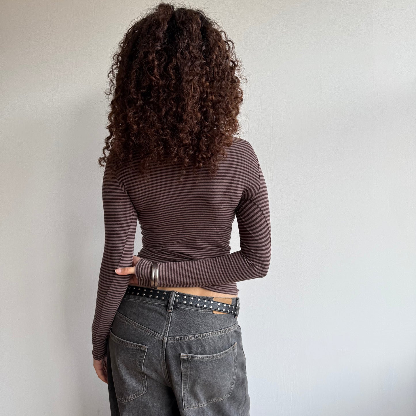 Brown striped roll neck - Size S