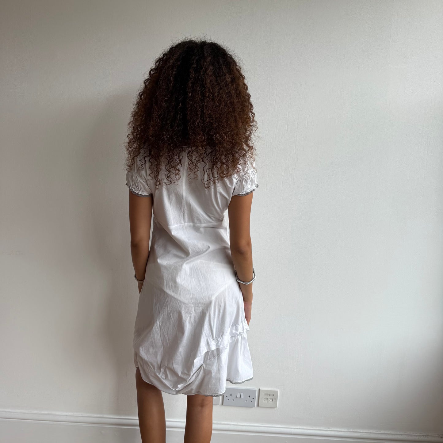 Cop Copine white milkmaid dress - Size M