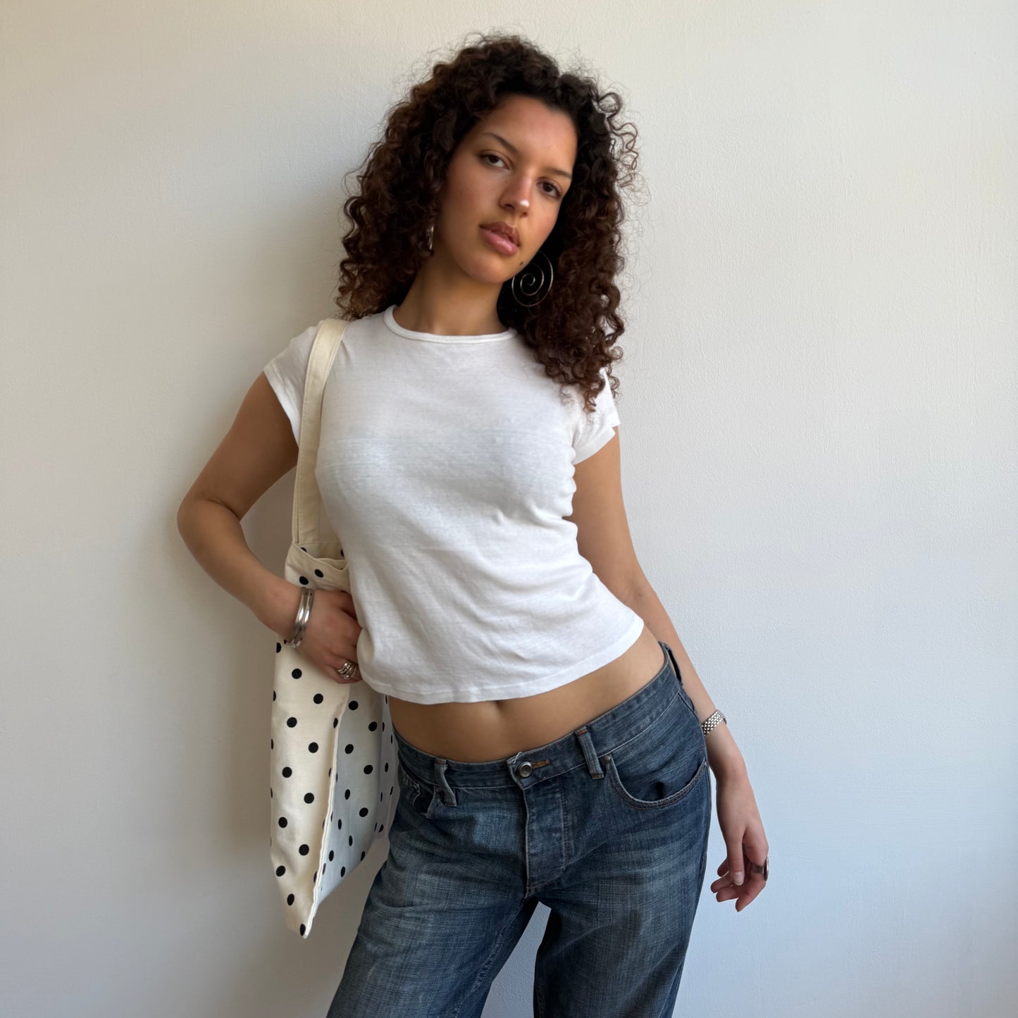 Polka dot tote bag