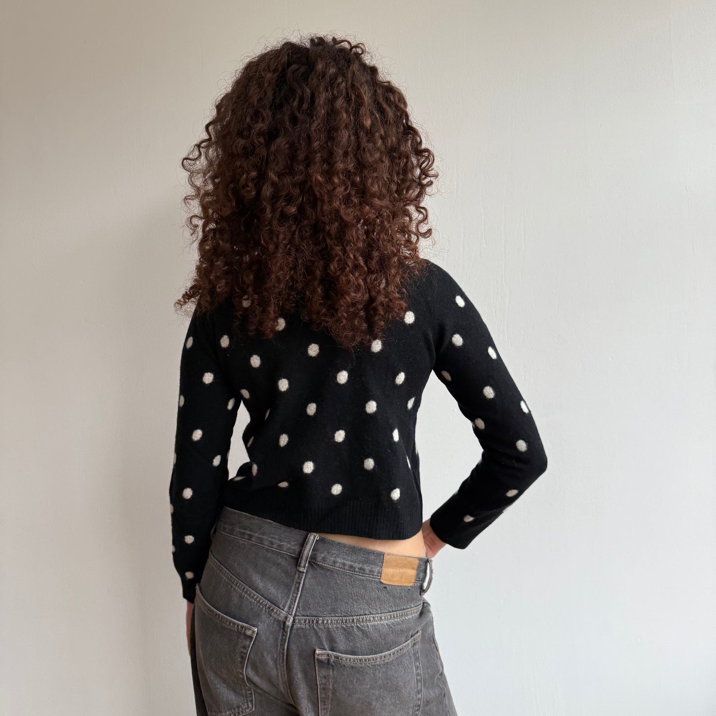 Black polka dot cardi - Size XS/S