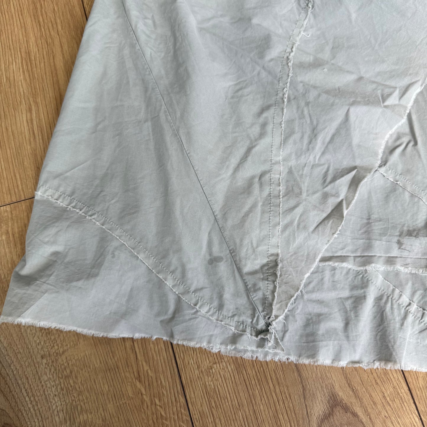 Khaki grey cargo midi skirt - Size S