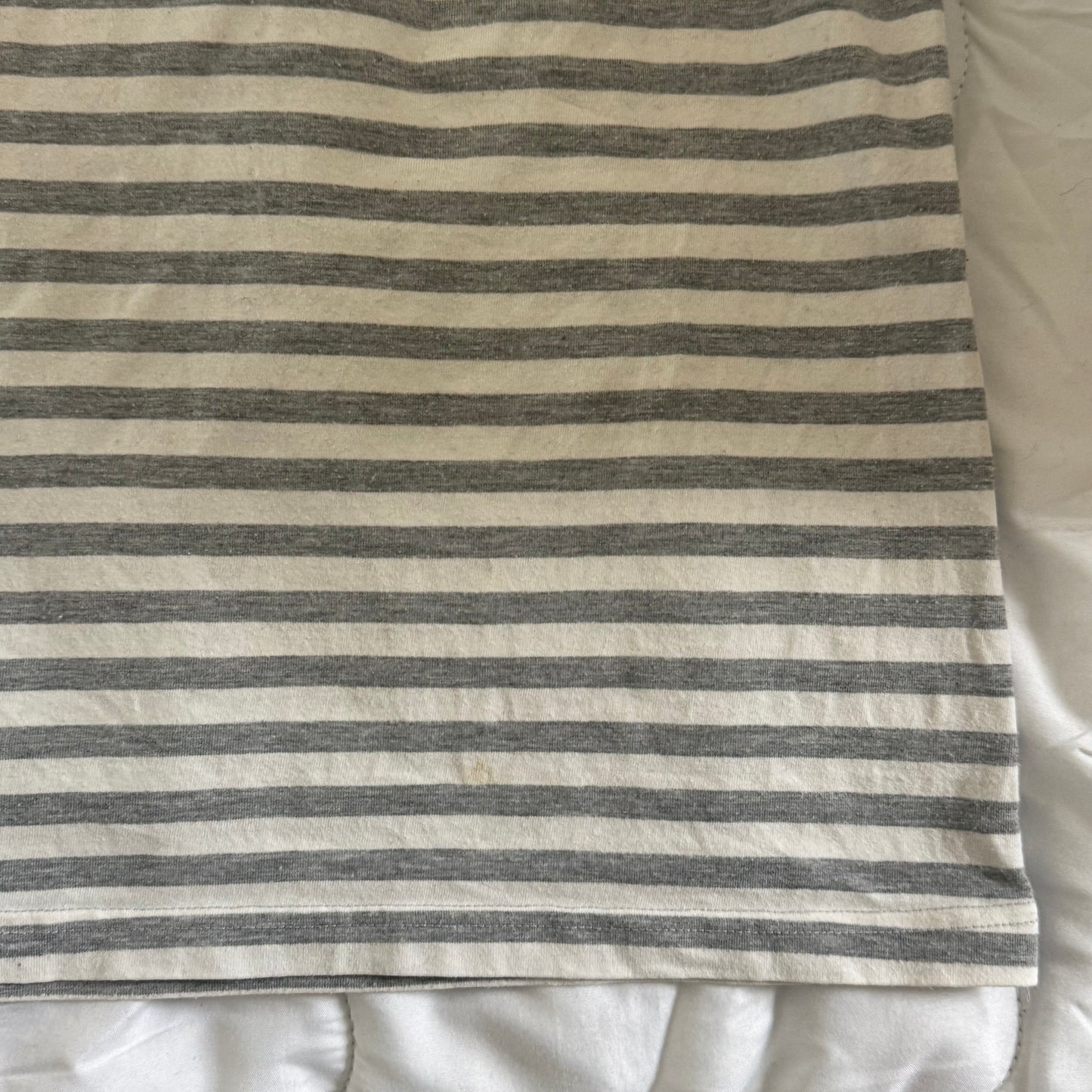 Grey stripe button top - Size S