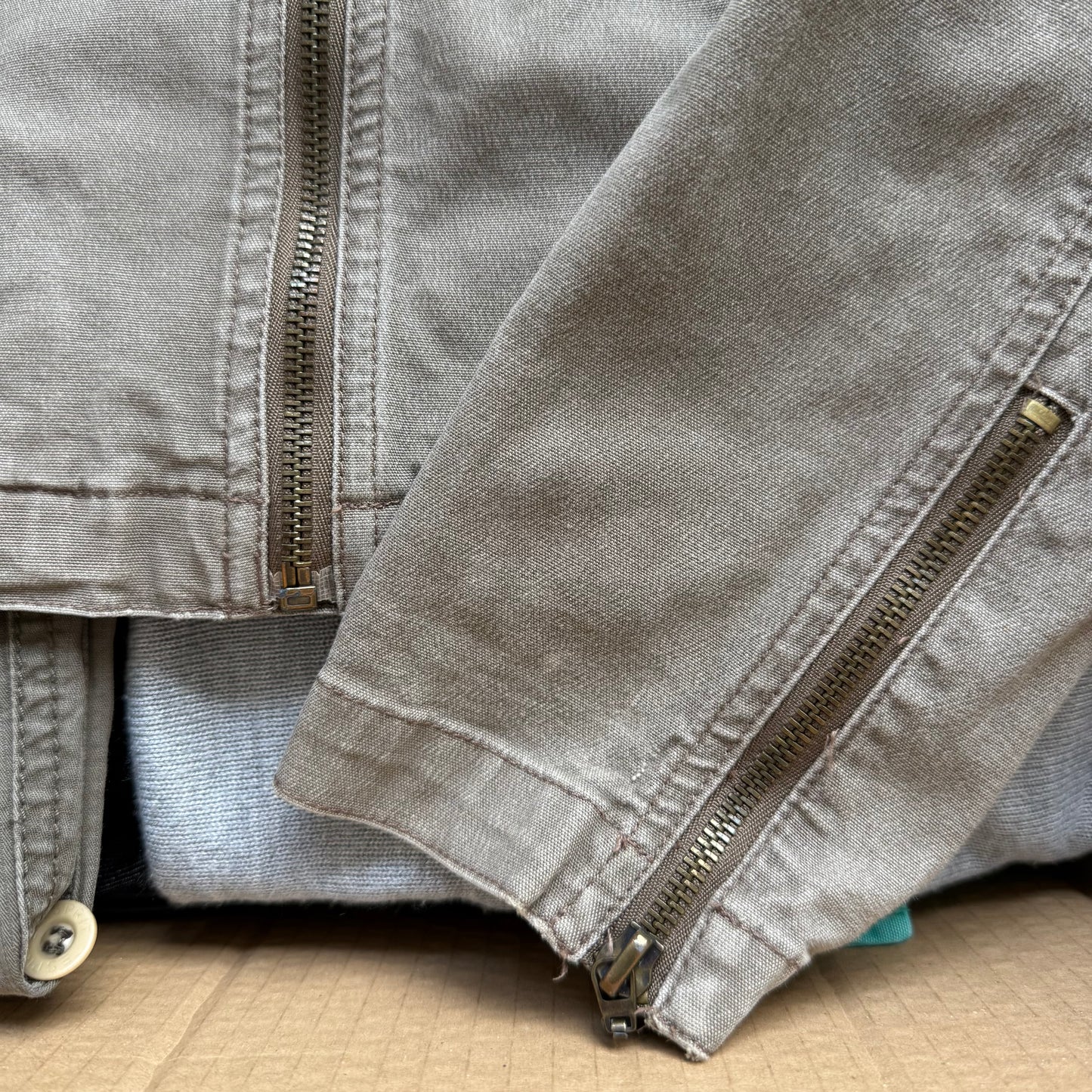 Khaki moto jacket - Size S