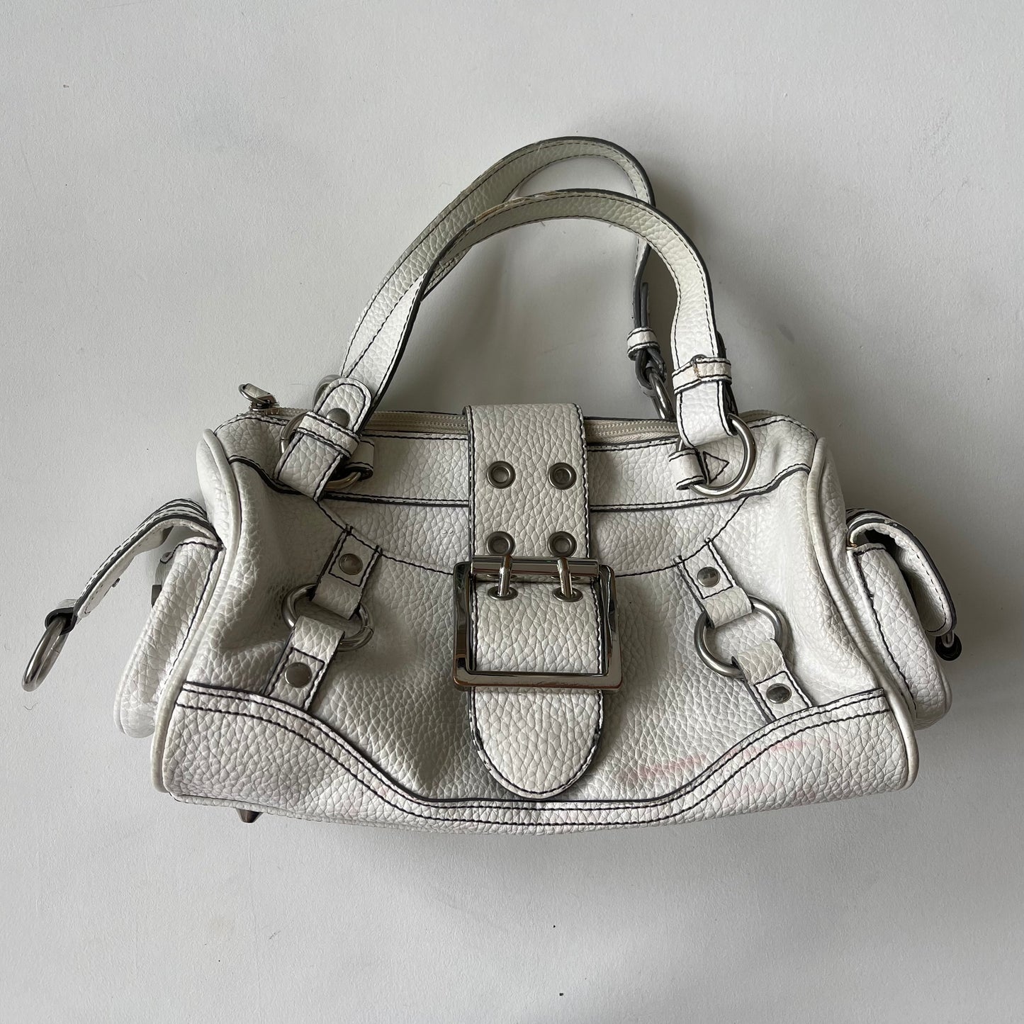 White buckle mini bag