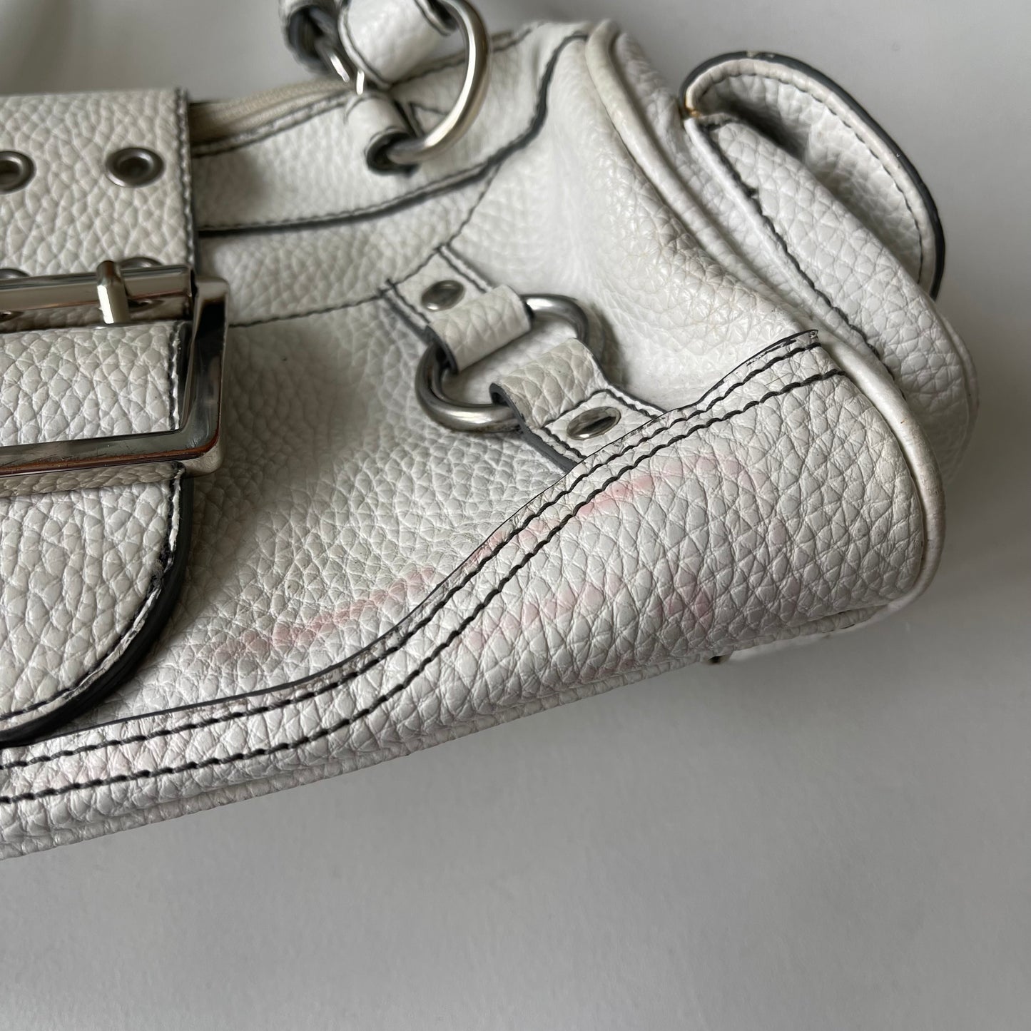 White buckle mini bag