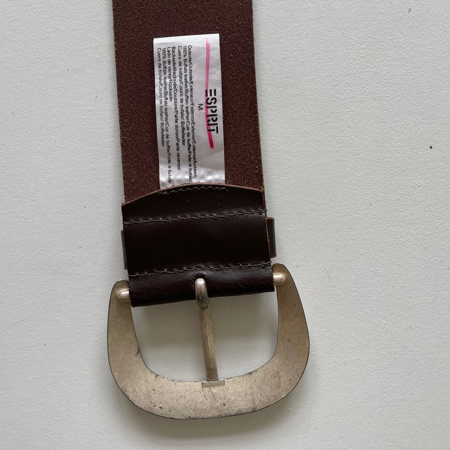 Brown leather belt - OS