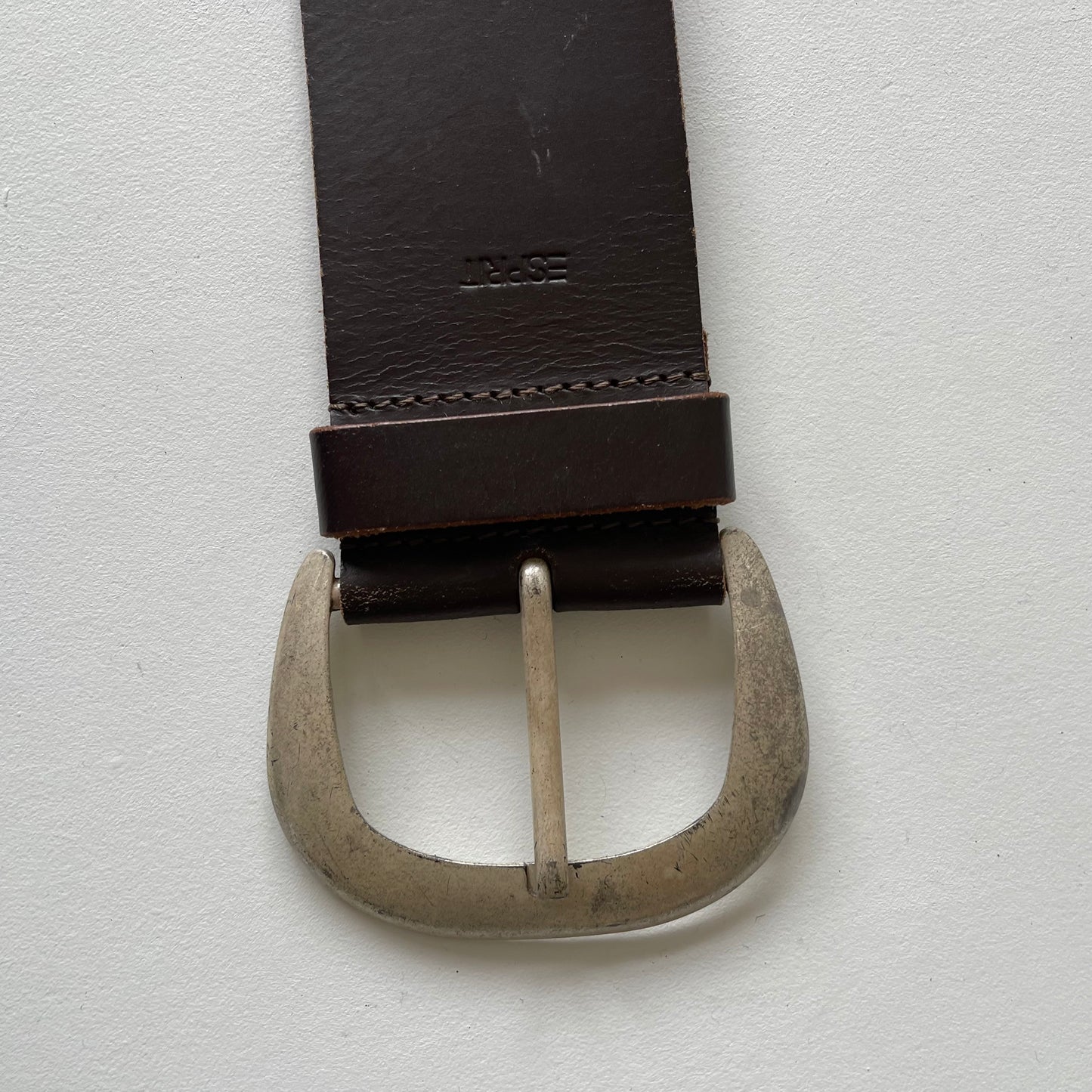 Brown leather belt - OS