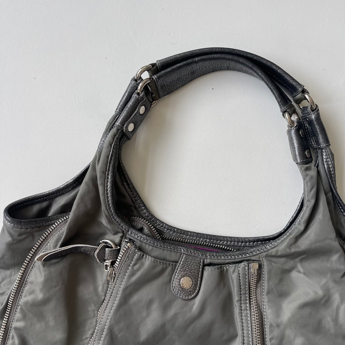 Grey gorpcore bag