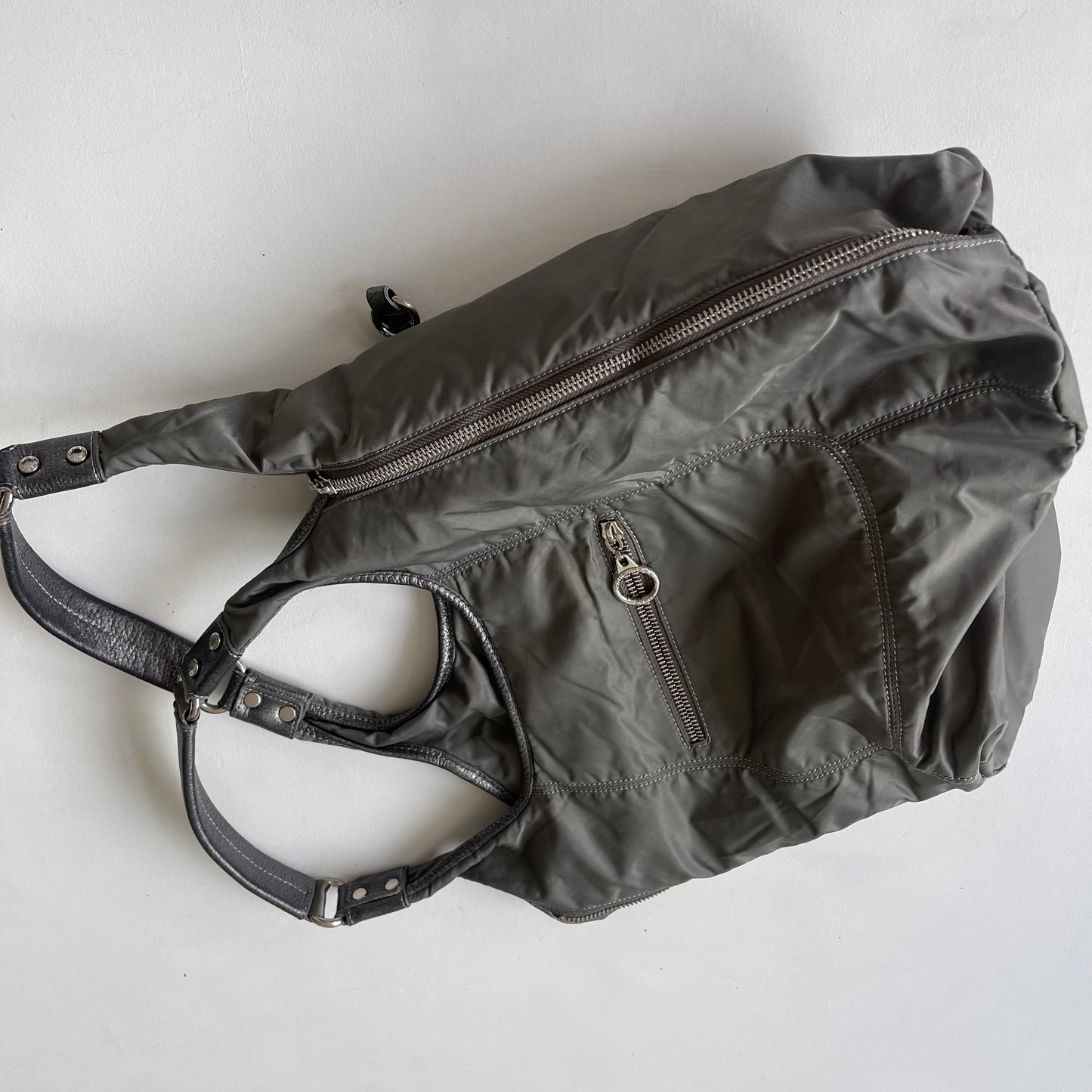 Grey gorpcore bag