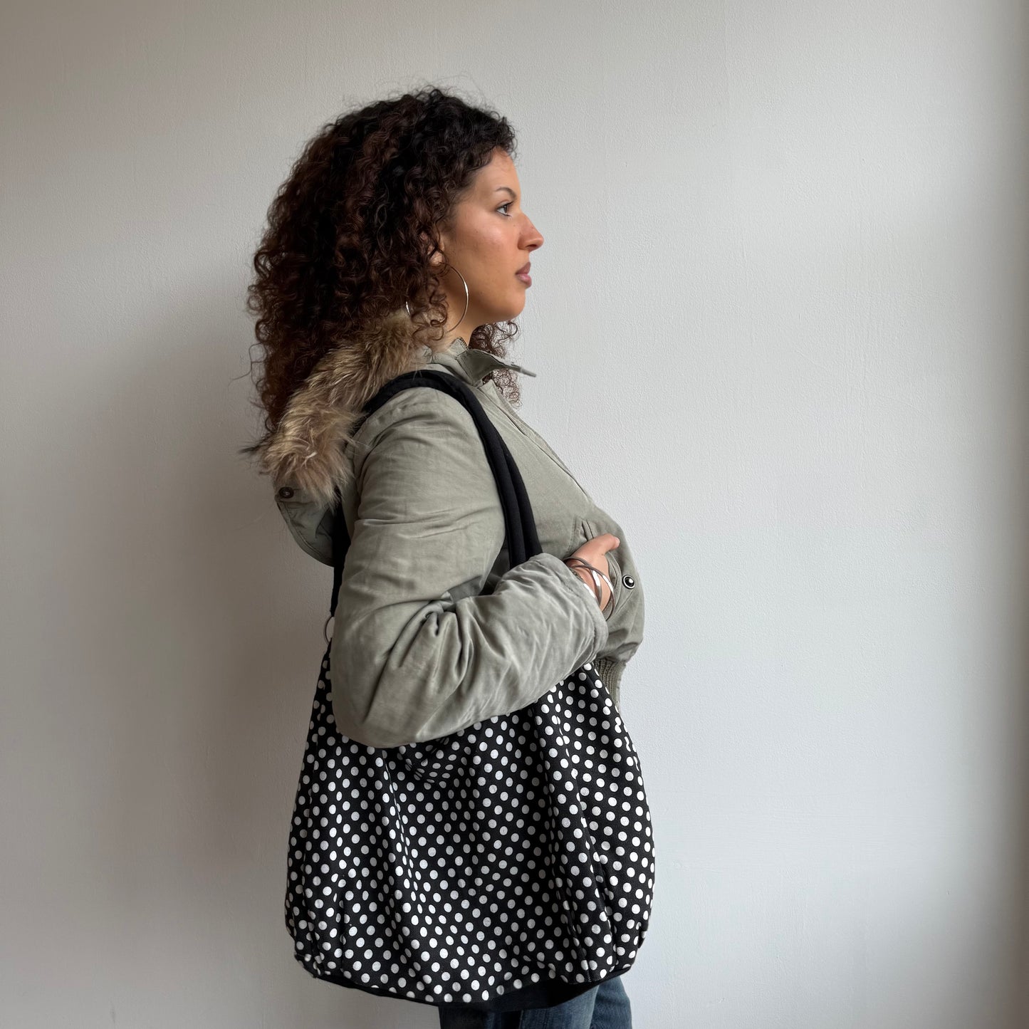 Polka dot tote bag
