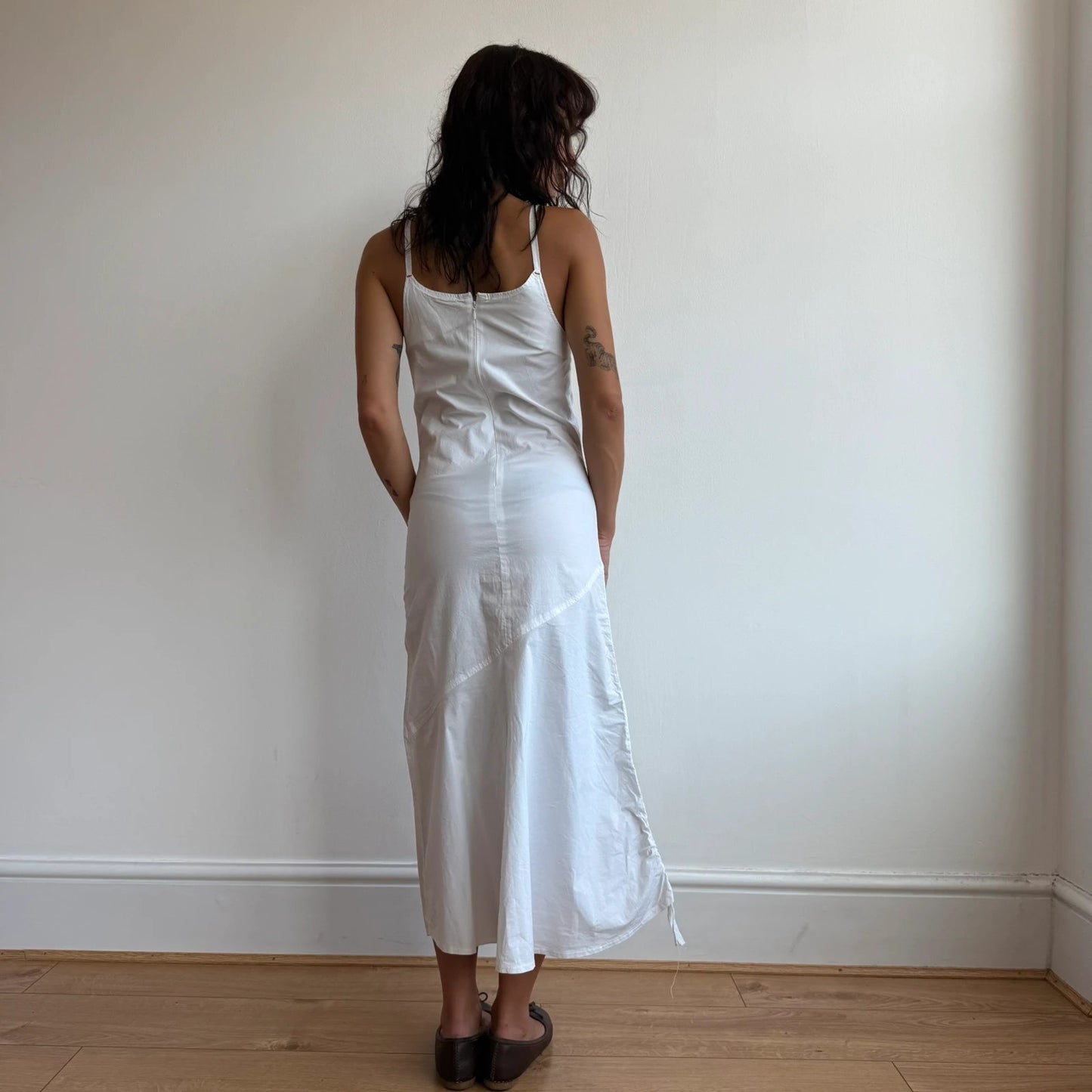 White cargo maxi dress - Size XS