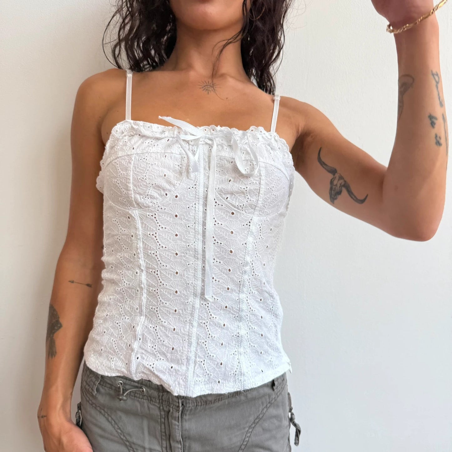 White milkmaid top - Size S