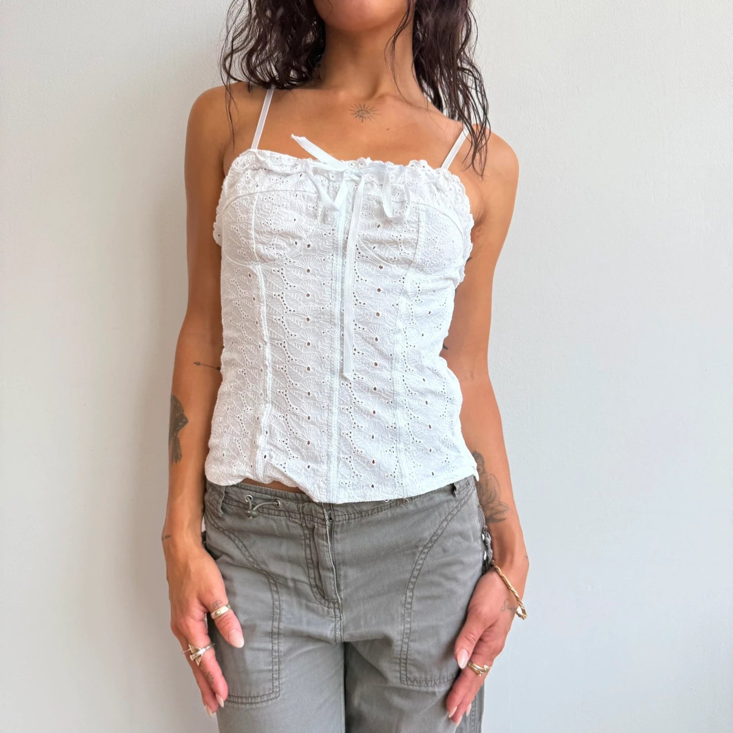 White milkmaid top - Size S