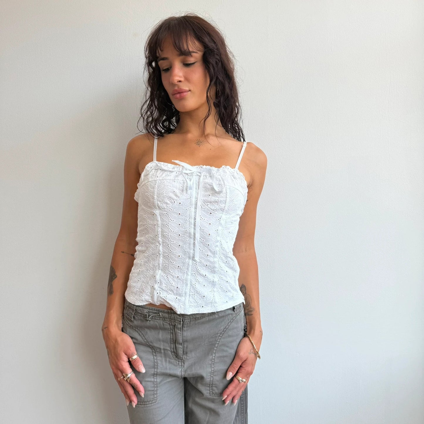 White milkmaid top - Size S