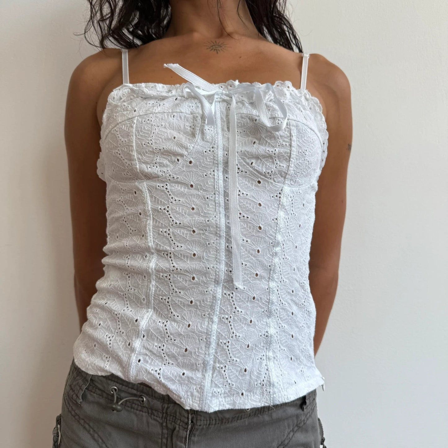 White milkmaid top - Size S