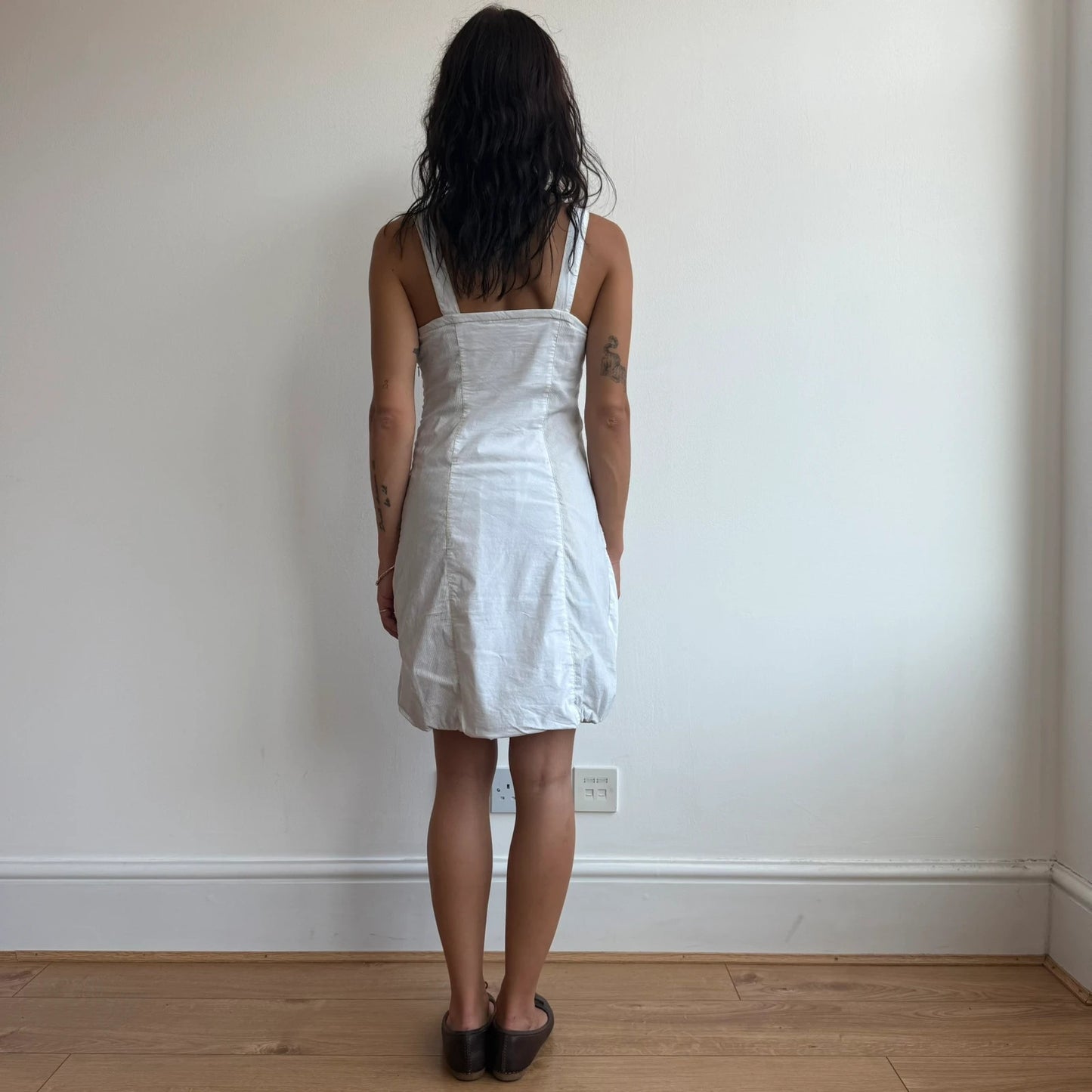 White cargo mini dress - Size S