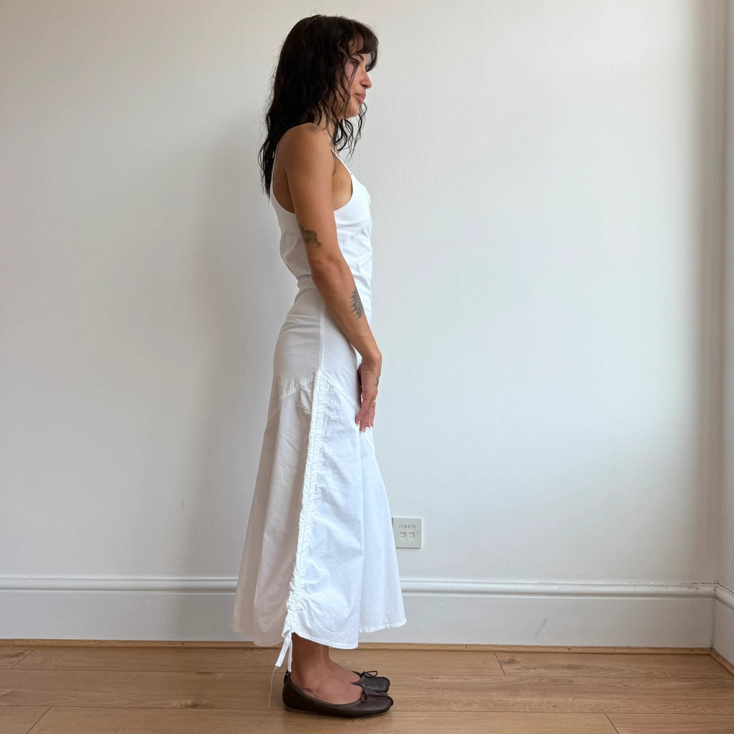 White cargo maxi dress - Size XS