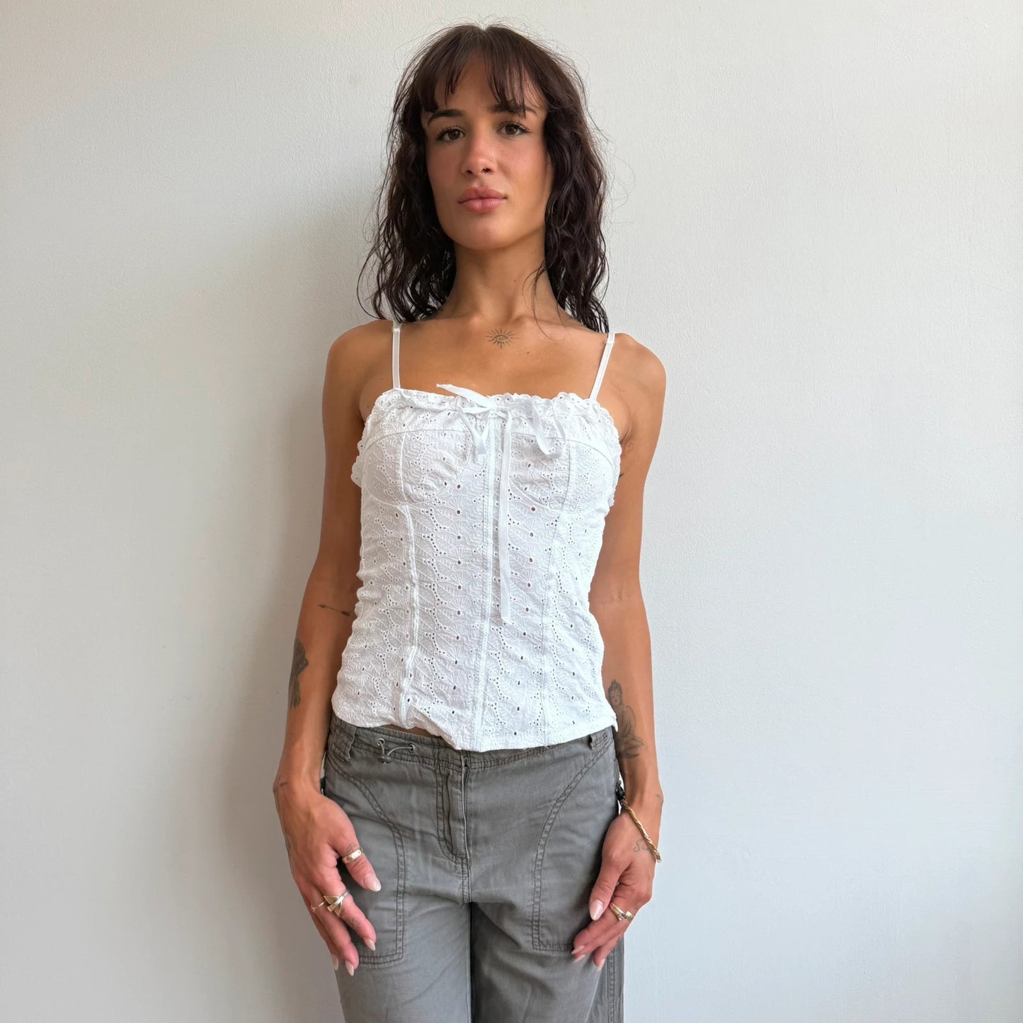 White milkmaid top - Size S