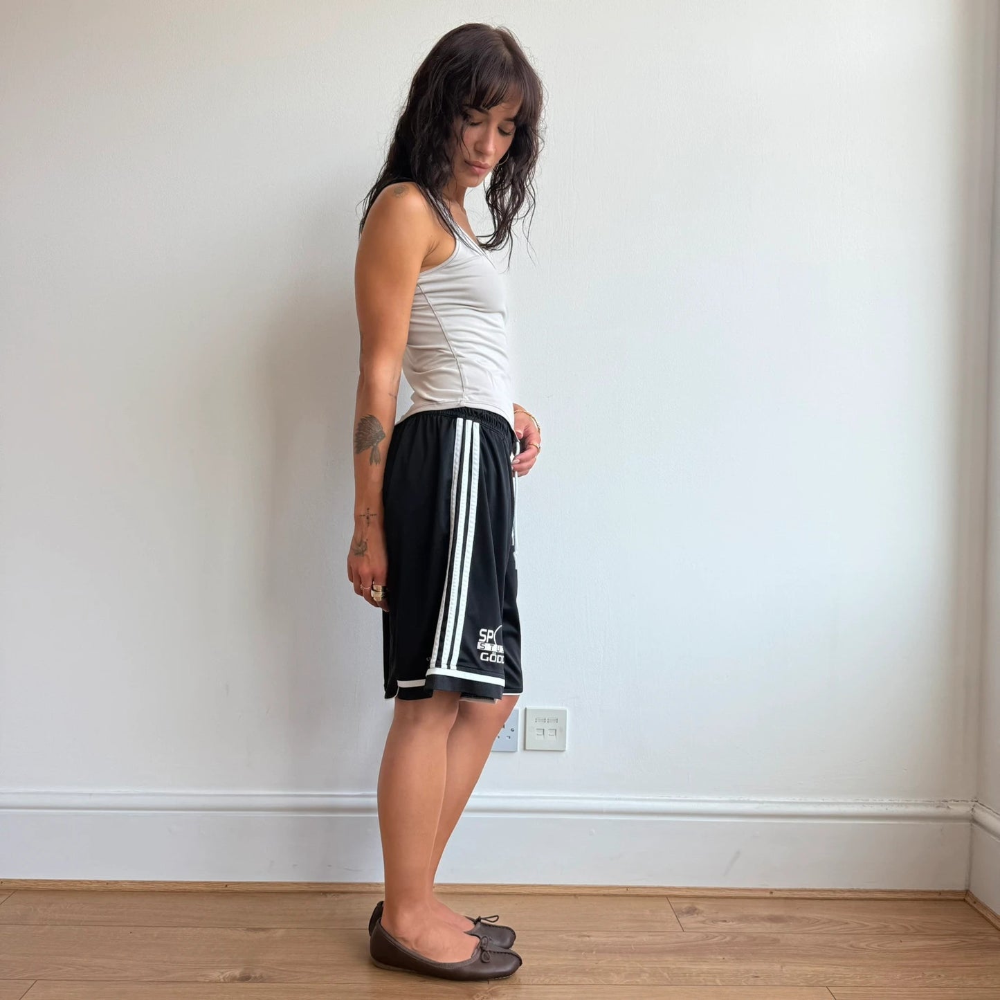Black sporty adidas basketball shorts - Size S-M