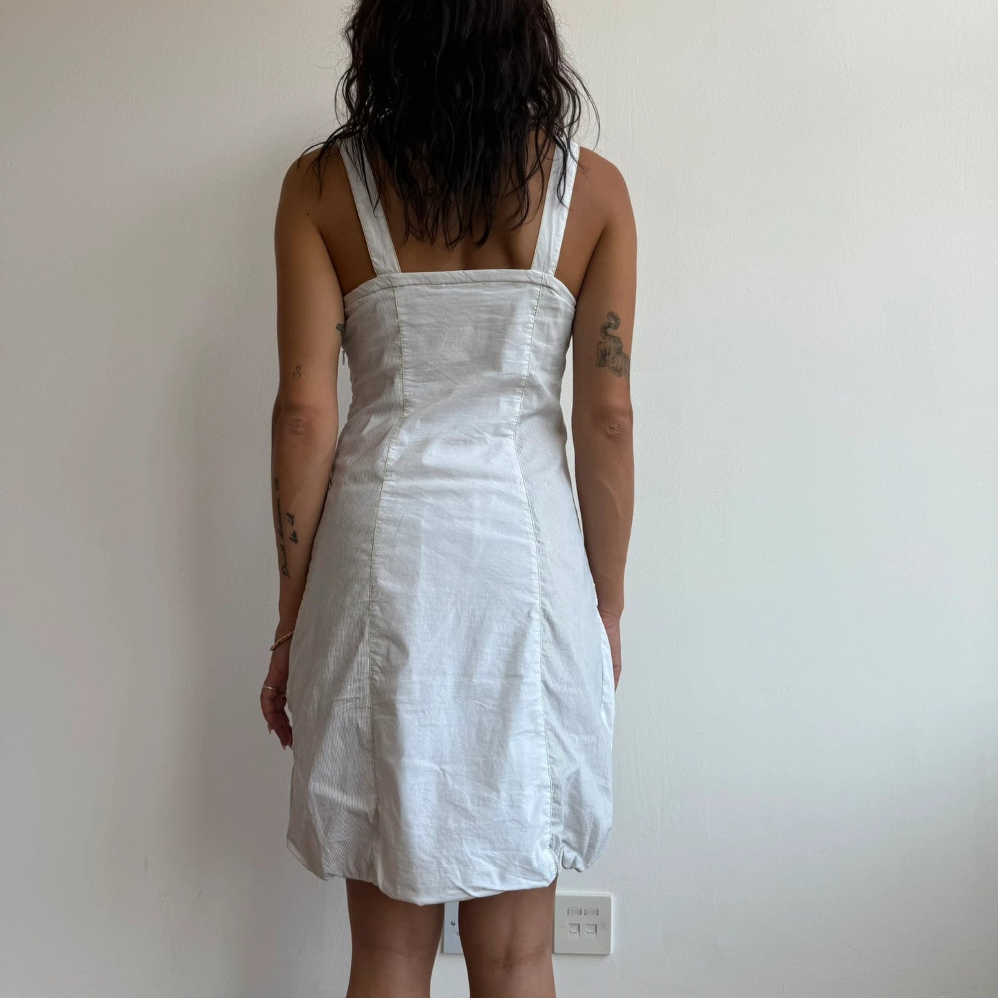 White cargo mini dress - Size S