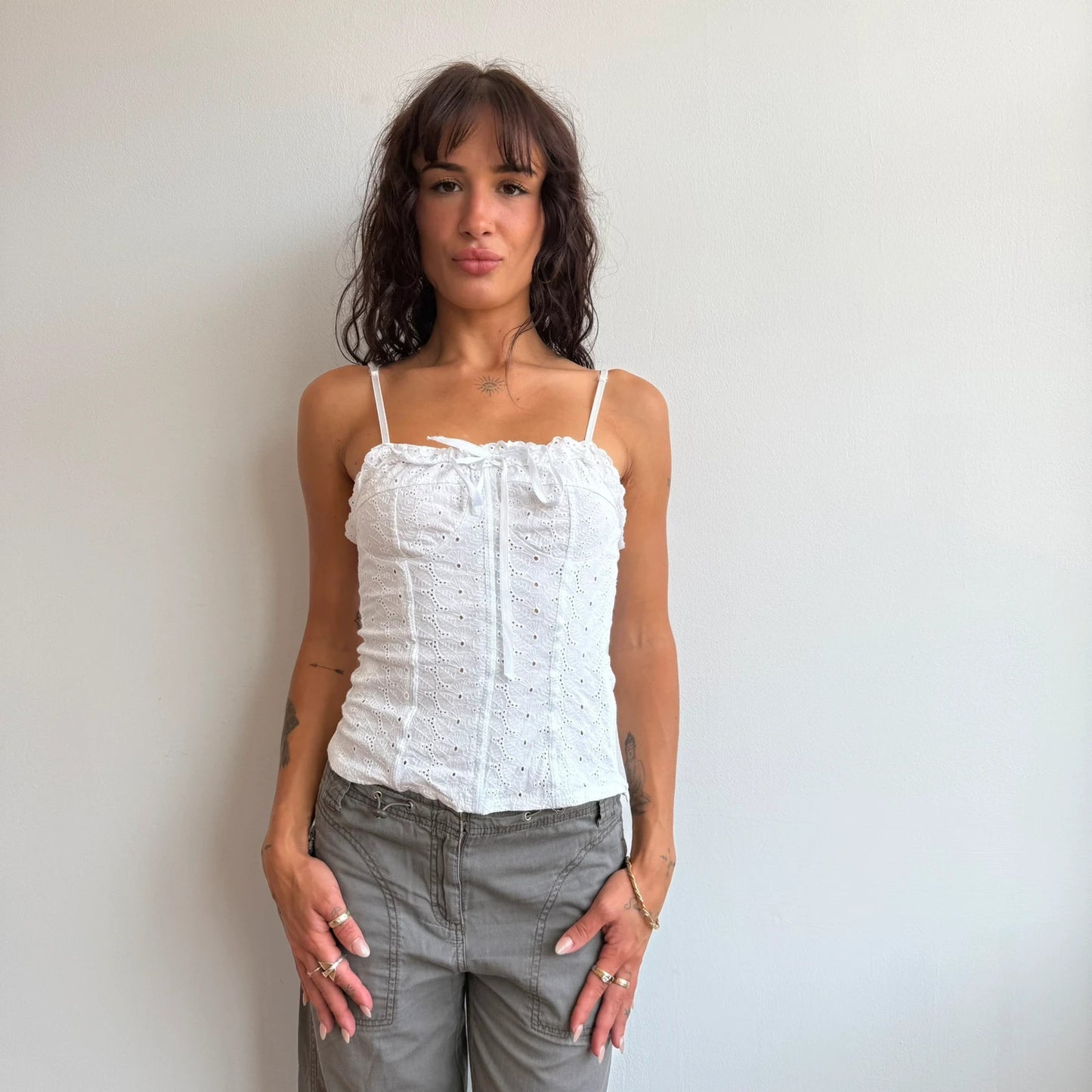 White milkmaid top - Size S