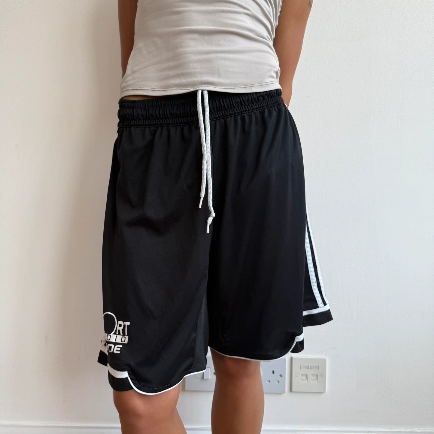 Black sporty adidas basketball shorts - Size S-M
