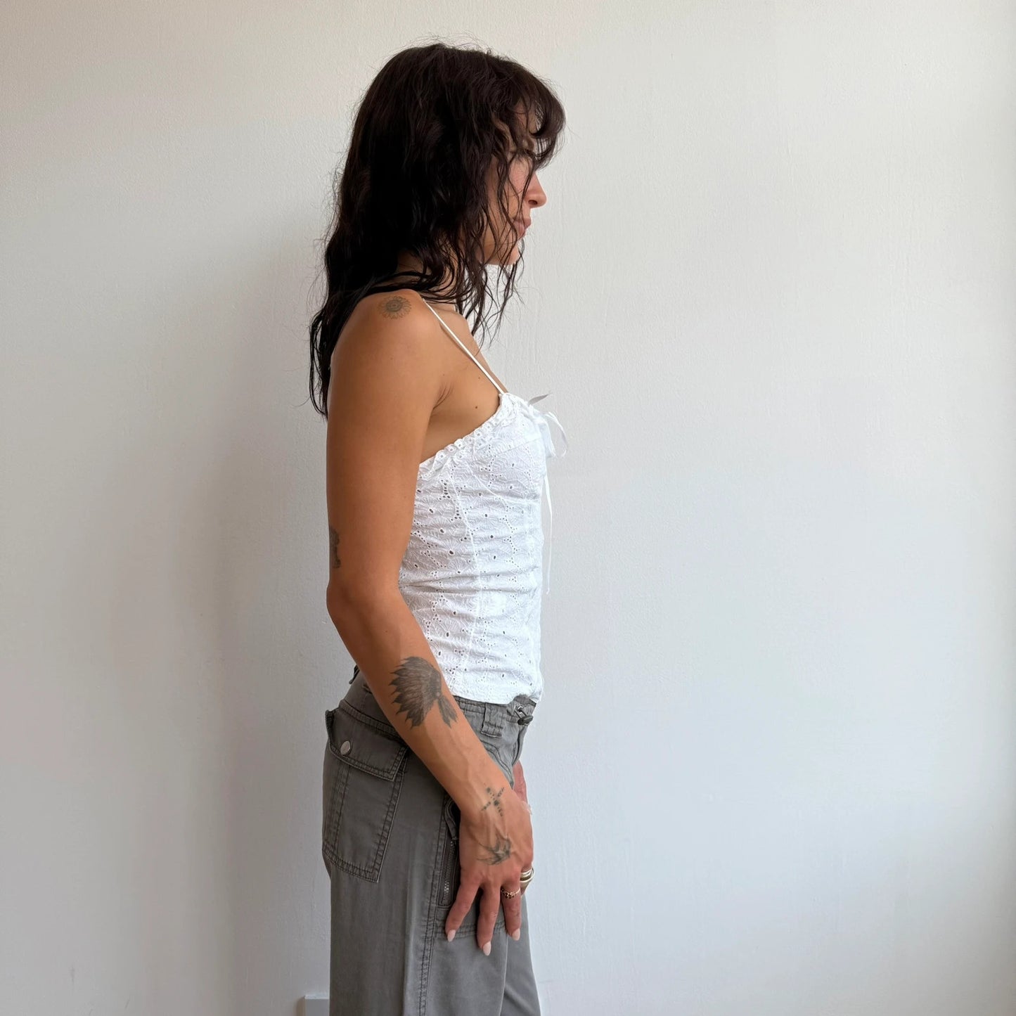White milkmaid top - Size S