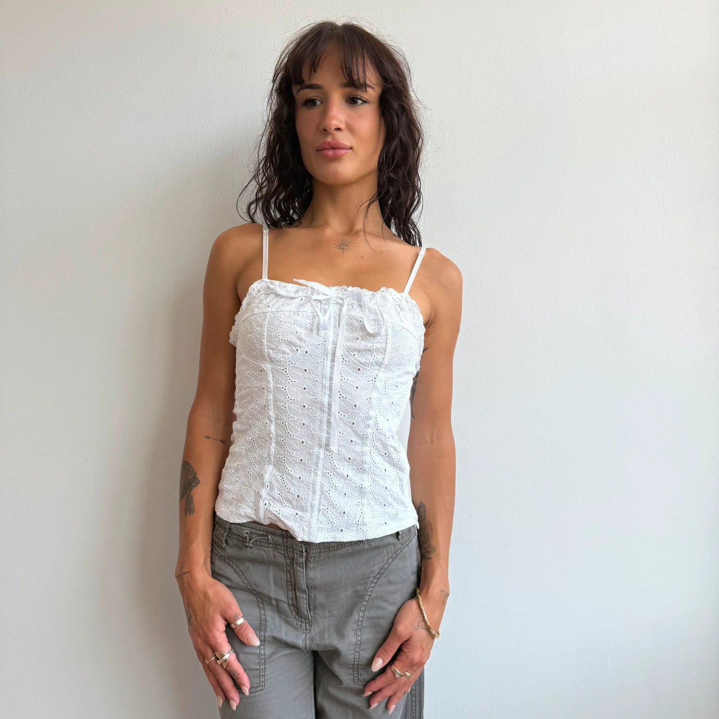 White milkmaid top - Size S