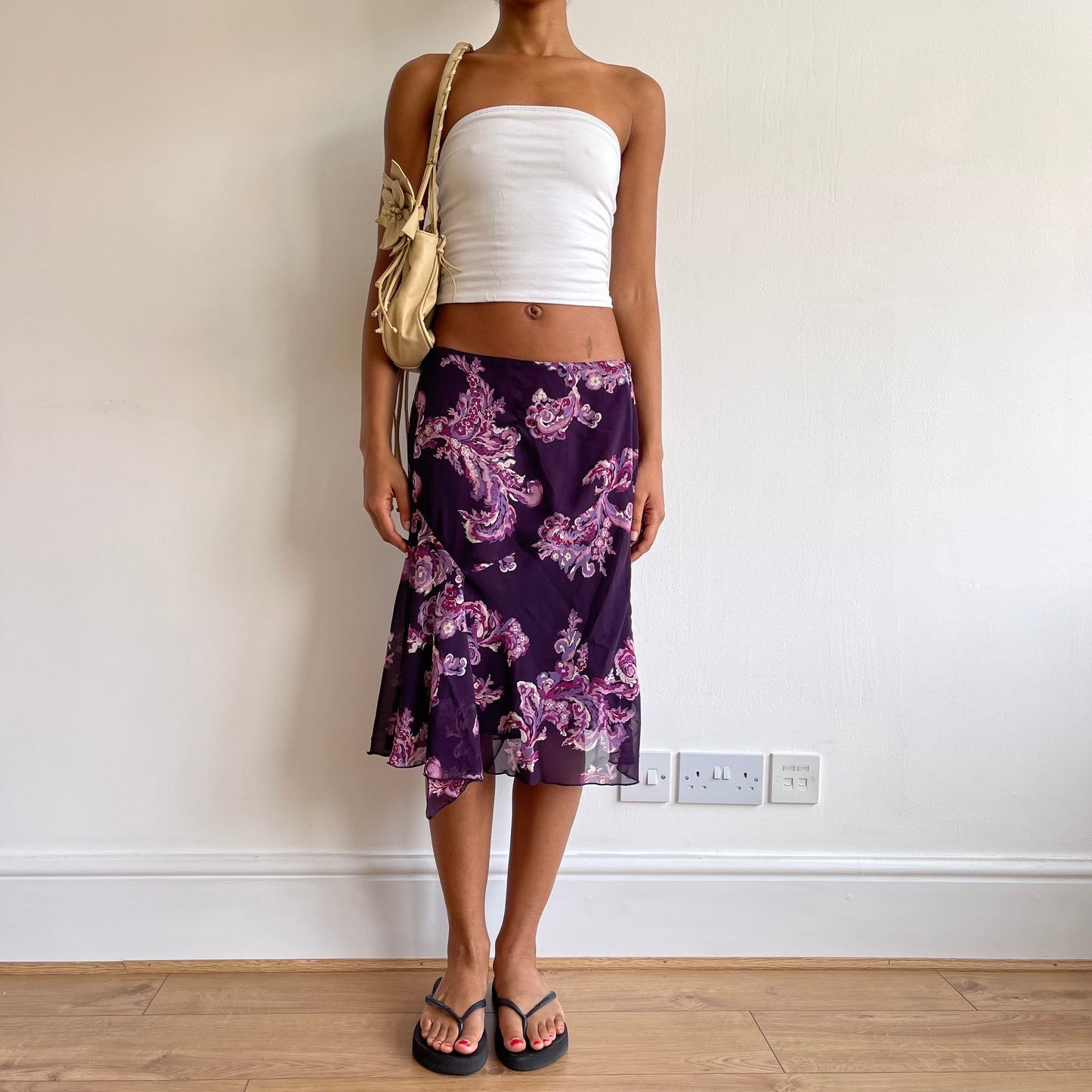 Purple midi skirt - Size M
