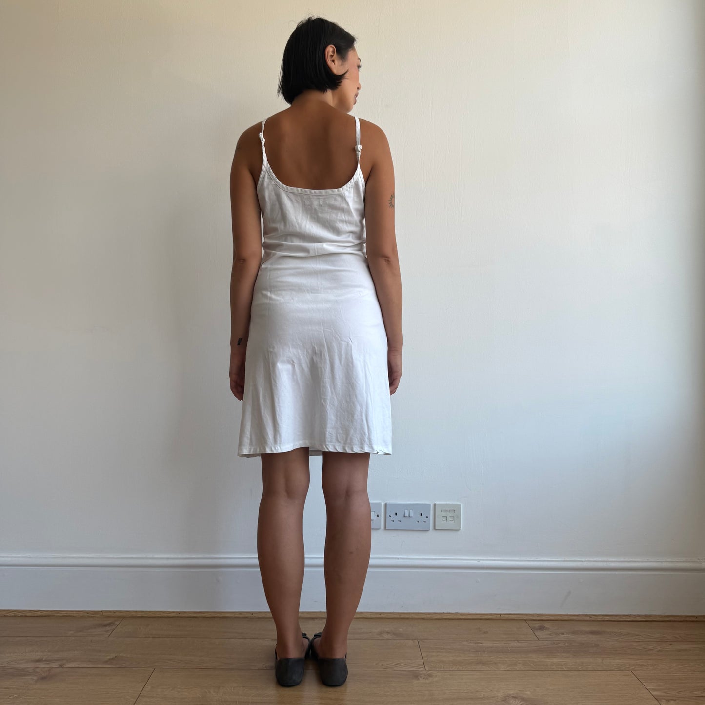 White midi milkmaid dress - Size M