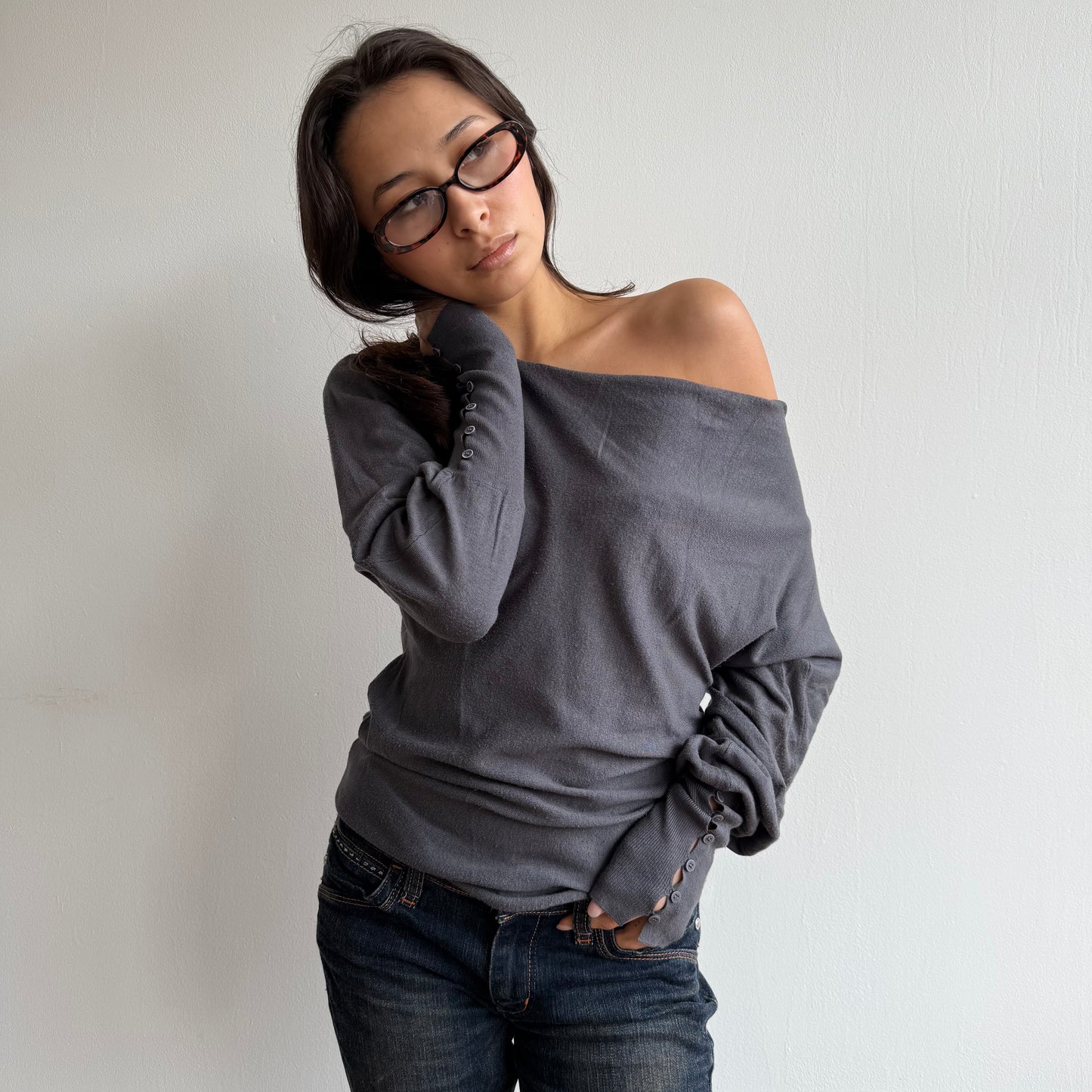 Grey slouchy knit - Size S (2)