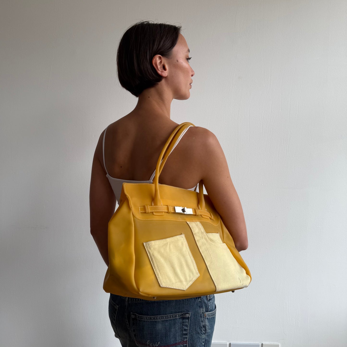 Orange jelly ‘firkin’ bag - One Size