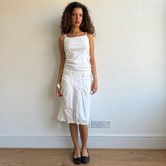 White ruched cargo skirt - Size S
