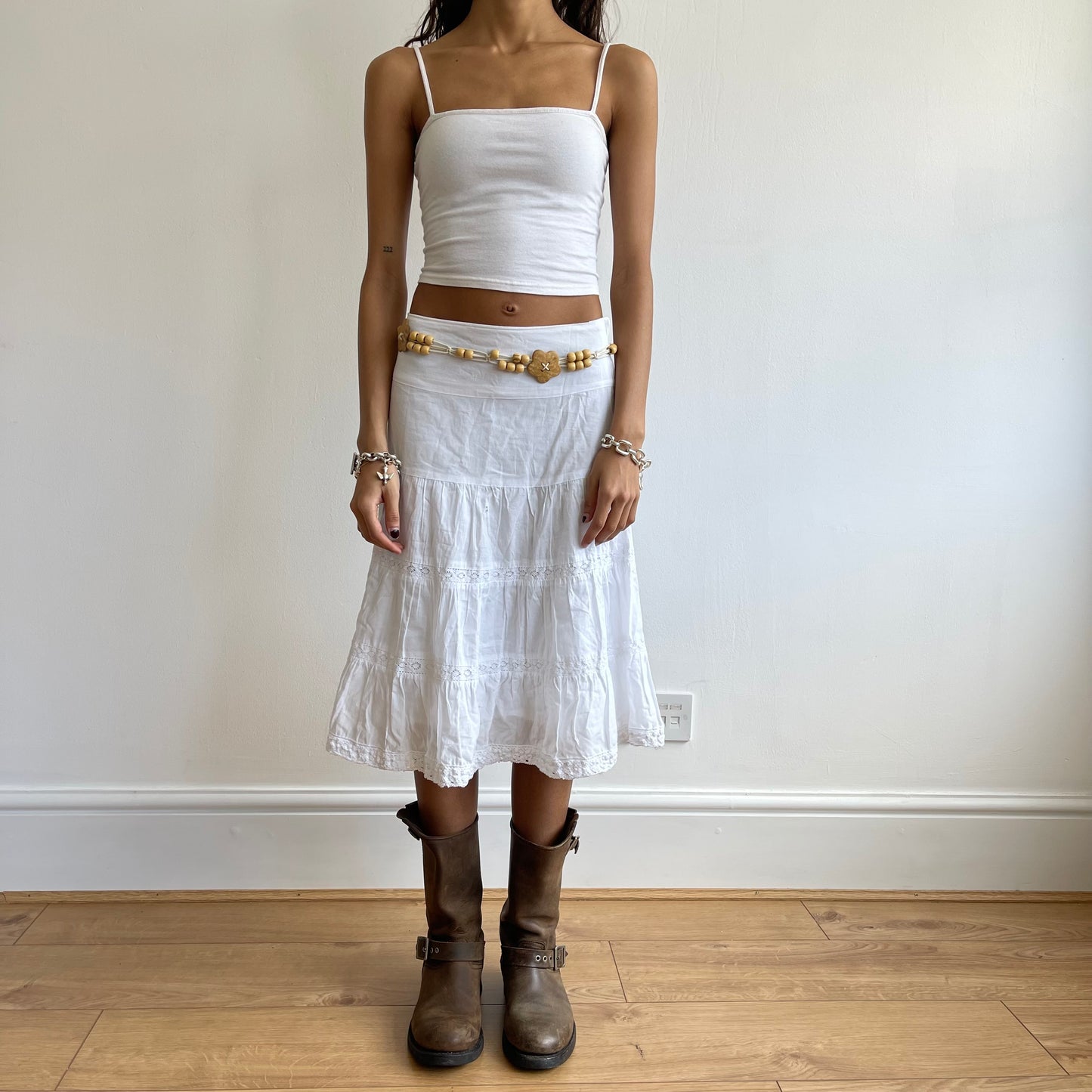 Boho beaded tie belt (4) - O/S
