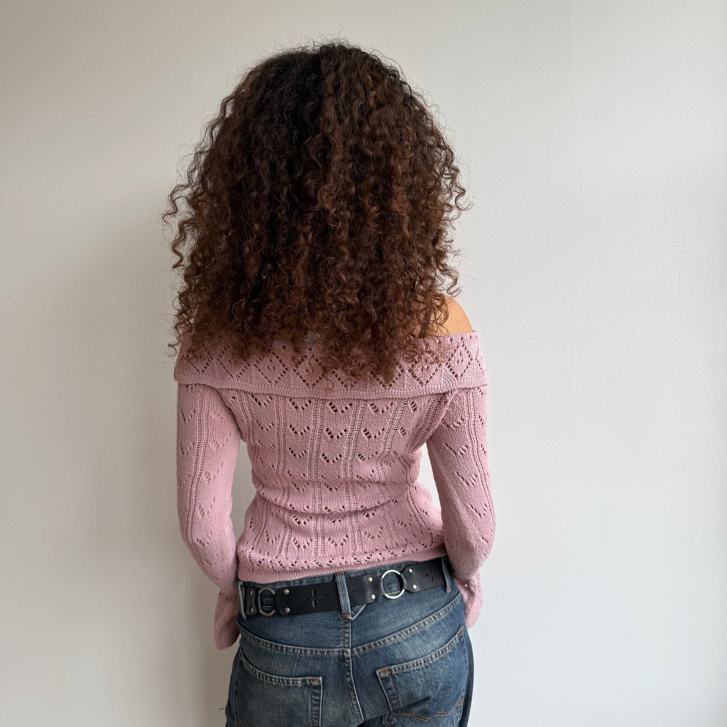 Pink Bardot knit - Size S