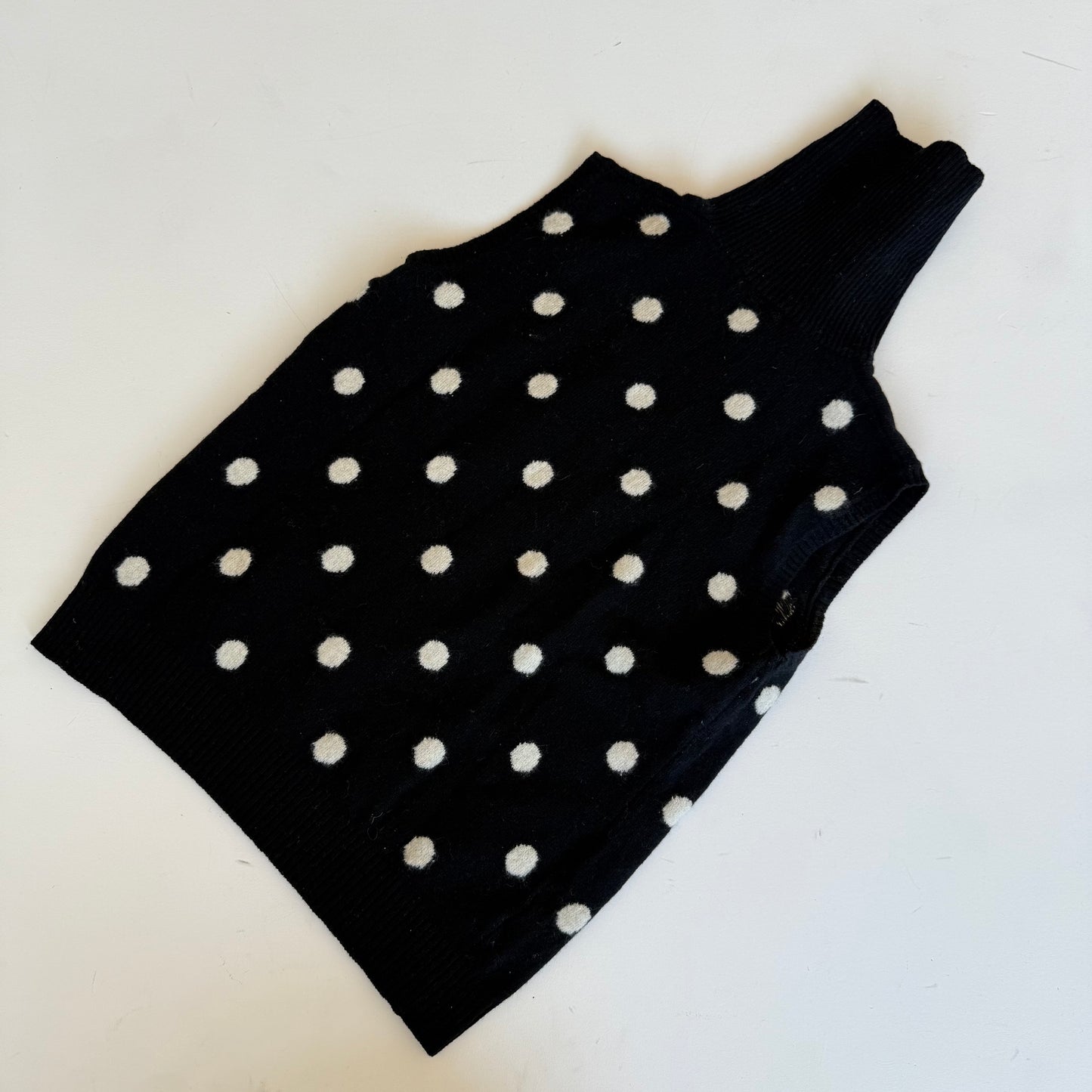 Black polka dot roll neck - Size S