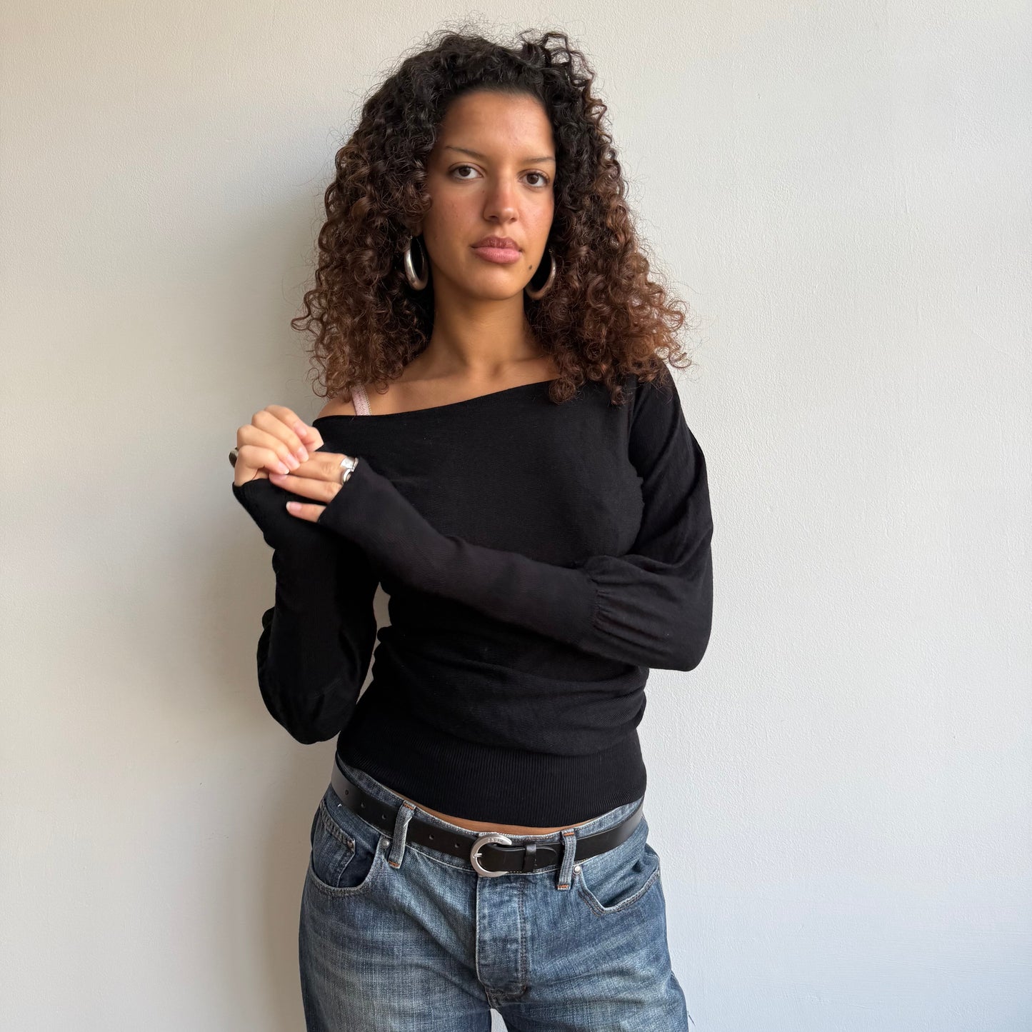Black slouchy knit - Size S