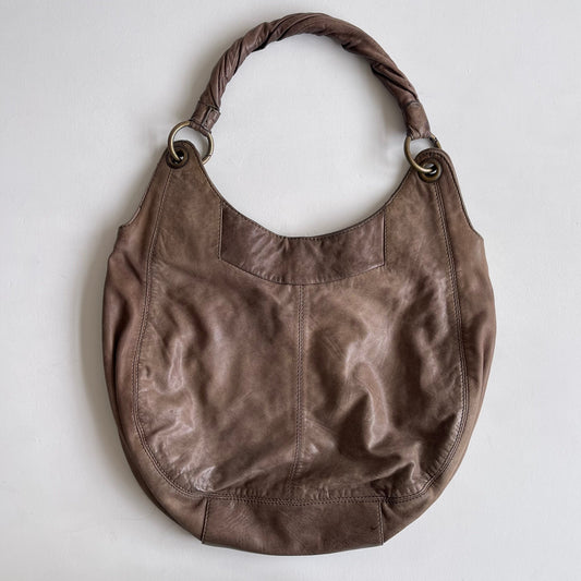 Large leather boho bag