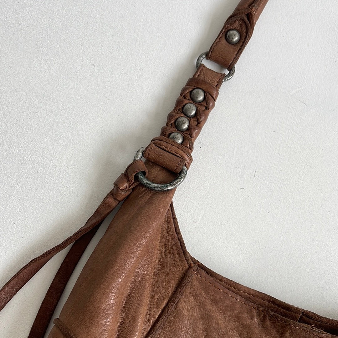 Brown cross-body bag - OS