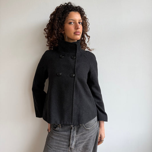 Charcoal grey peacoat - Size S