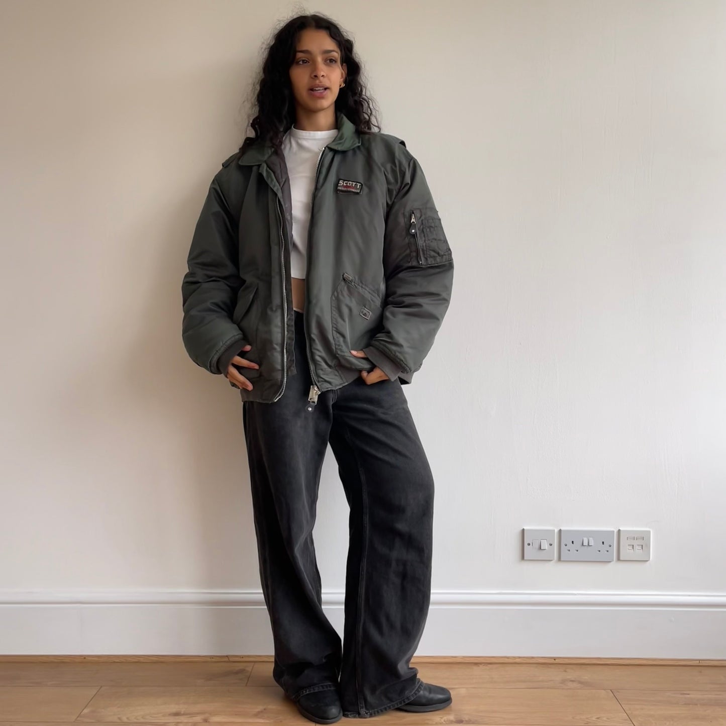 Khaki SCOTT bomber - Size XL