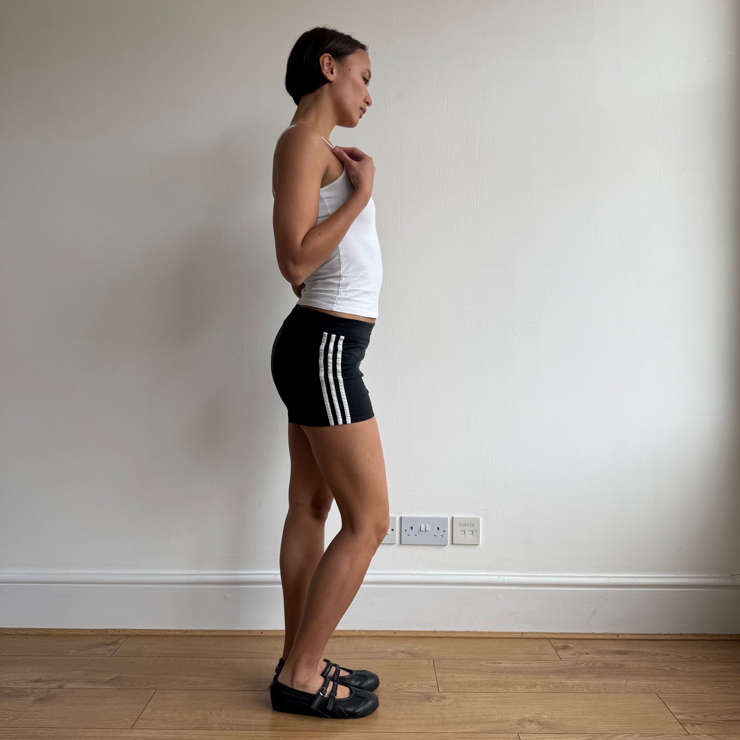 Navy Adidas mini shorts - Size S