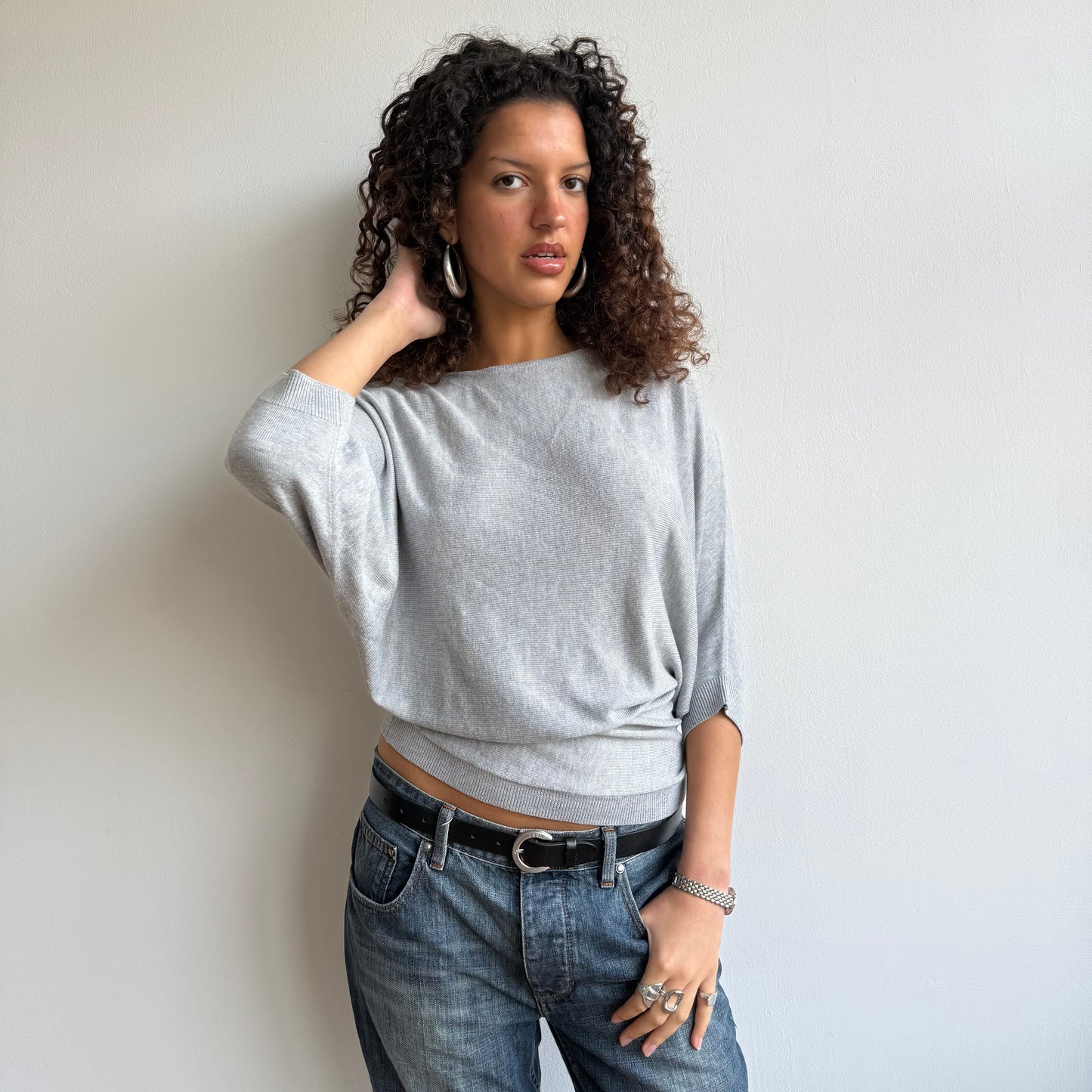 Grey slouchy knit - Size S/M