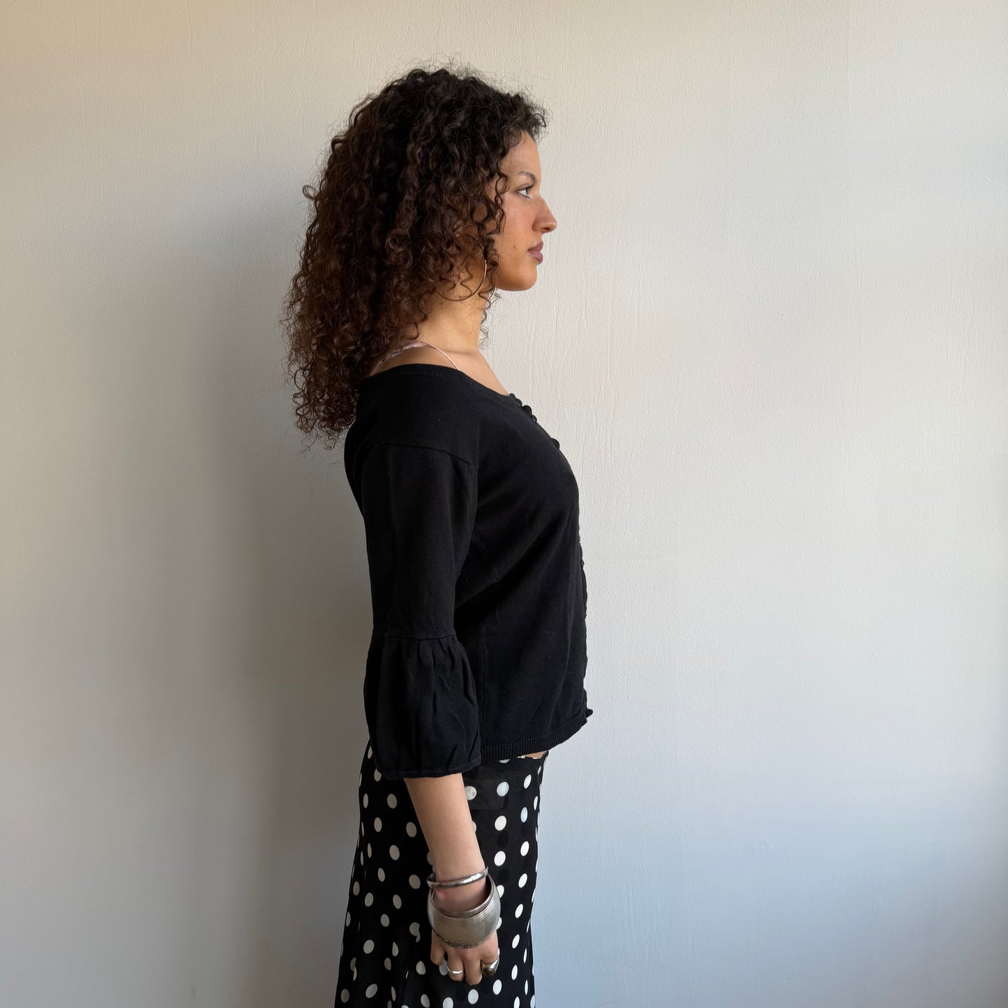 Black slouchy cardigan - Size M/L