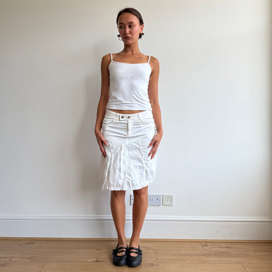 White cargo tassel skirt - Size XS + S