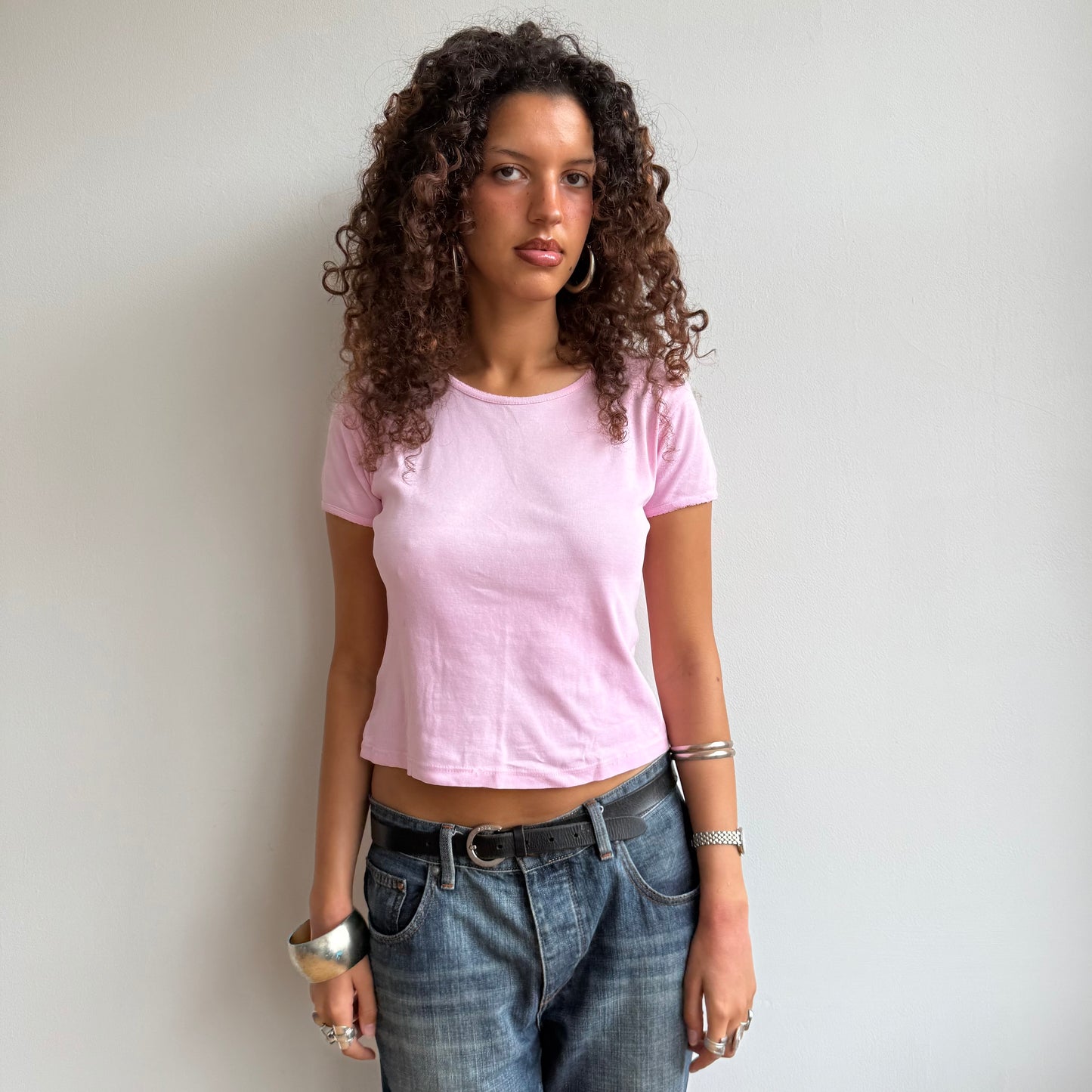 Pink 90’s baby tee - Size M