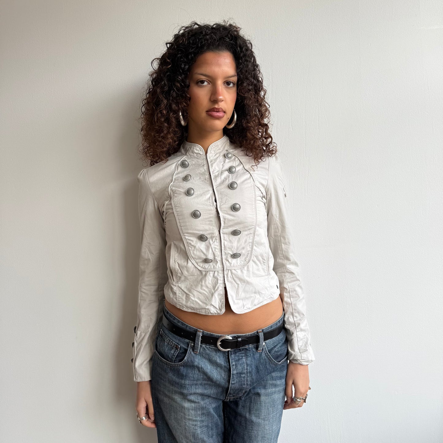 Beige military jacket - Size S