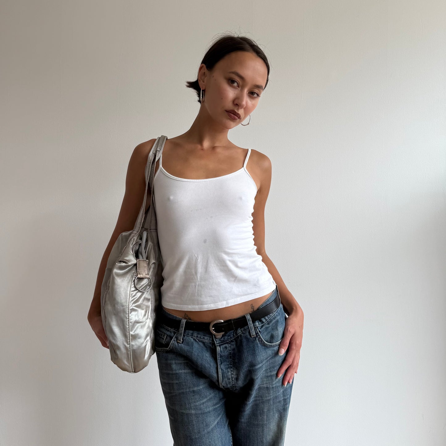 Silver Nike sporty handbag - One Size